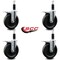 Service Caster 6'' Phenolic Swivel 1-1/8'' Expanding Stem Caster Set Total Lock Brake, 4PK SCC-EXTTL20S615-PHS-118-4 - alternate 2